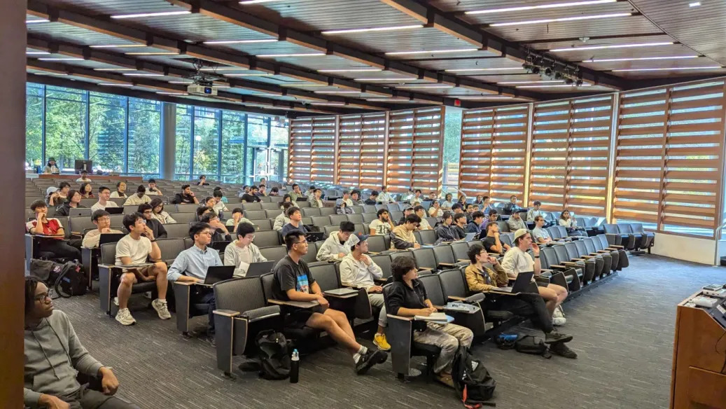 Group of students at a service event